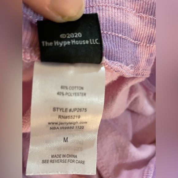 The Hype House Merch Women’s Medium Jogger Sweatpants Tie Dye Purple Pink - Picture 3 of 5